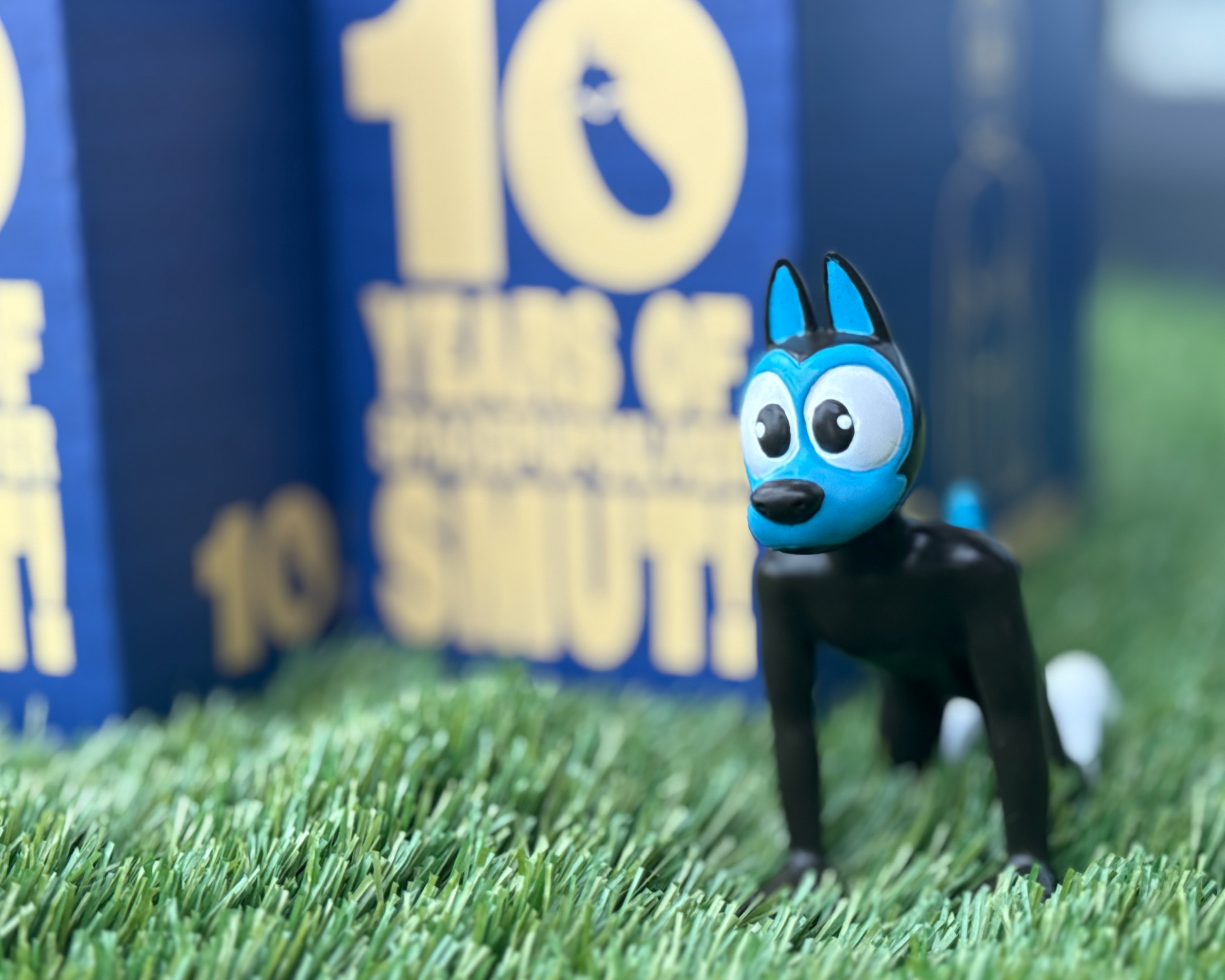 Blue Miniature Puppy Figure