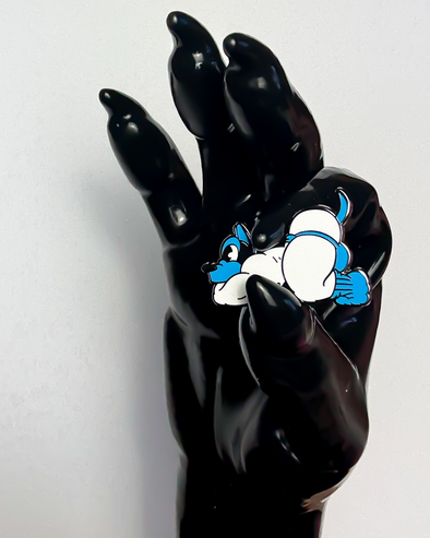Arch Dog Enamel Pin (Blue)