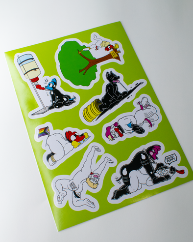 Sex Dog Sticker Sheet (A5/Green)