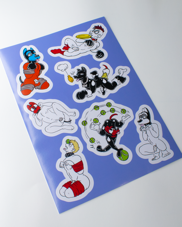 Sex Dog Sticker Sheet (A5/Blue)