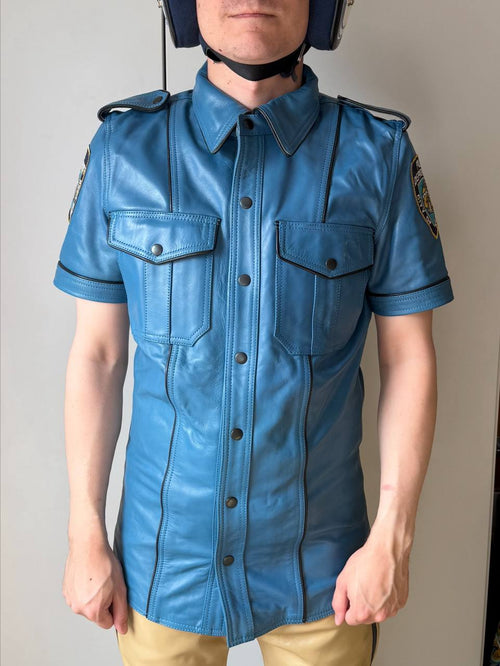 Blue Police Leather Shirt (Spitfire)
