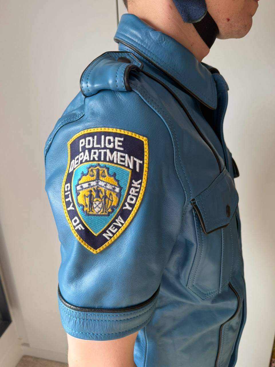Blue Police Leather Shirt (Spitfire)