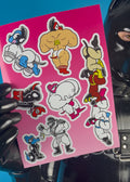 Puppy Sticker Sheet (A5/Pink)