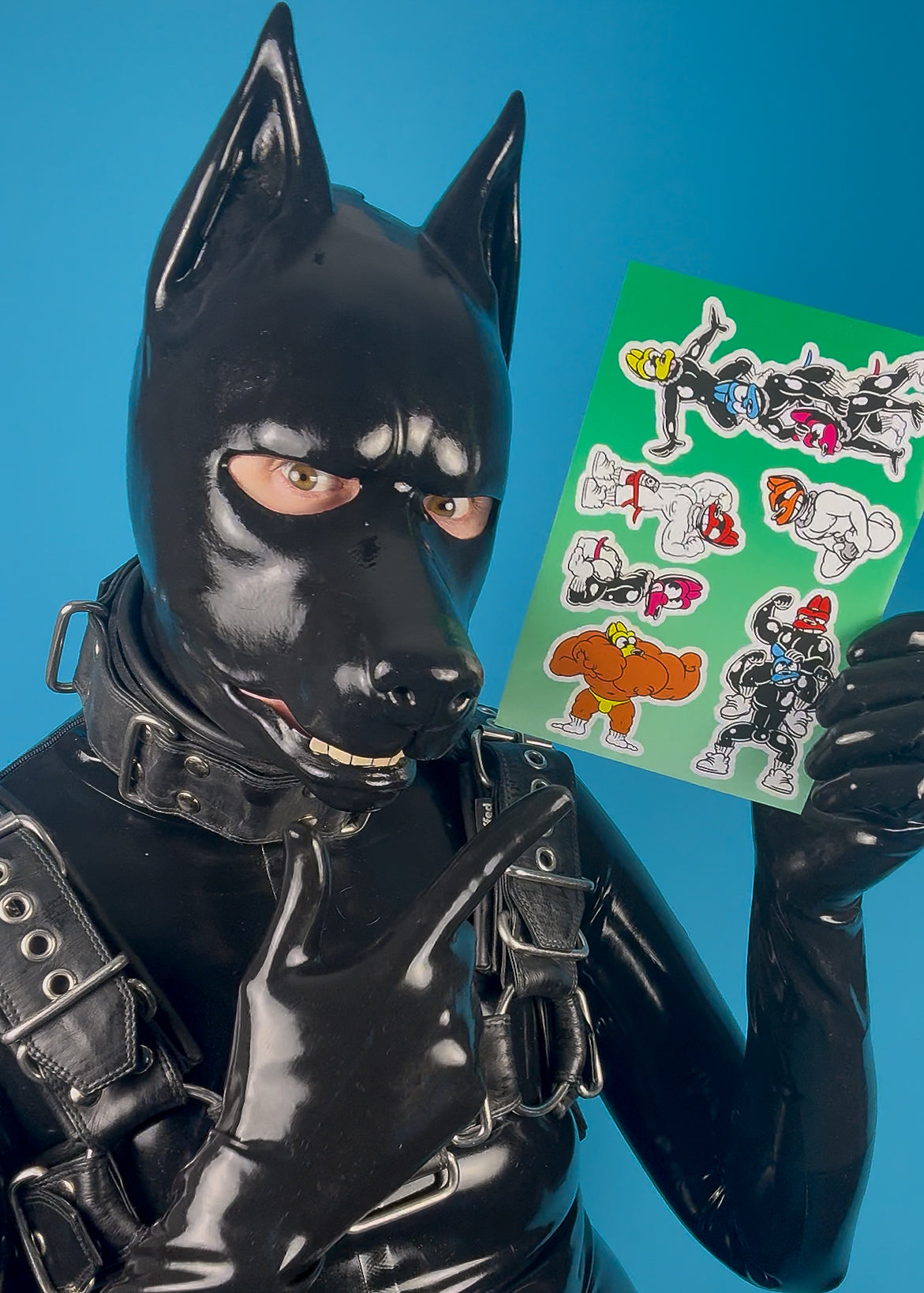 Puppy Sticker Sheet (A5/Green)