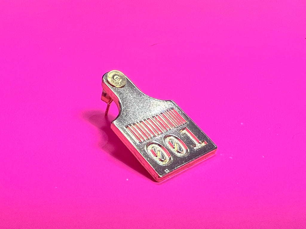 Cattle Tag Earring (GOLD)