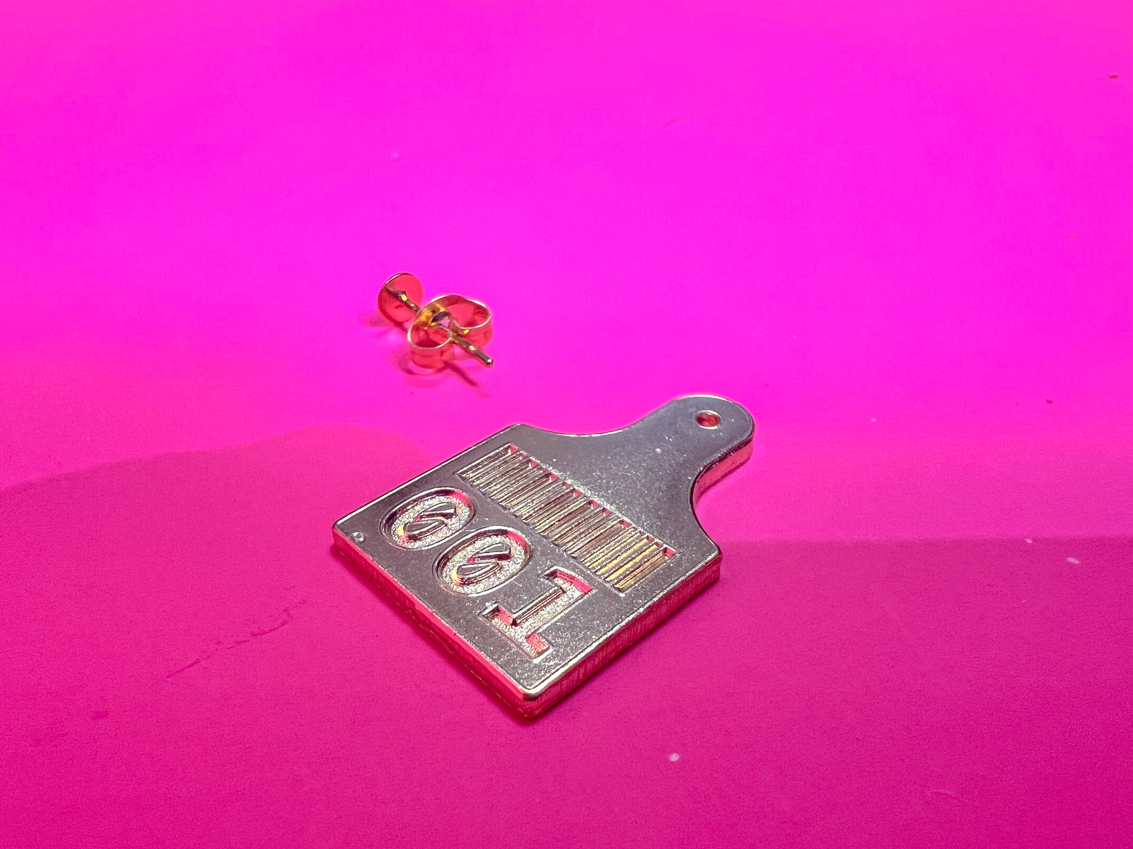 Cattle Tag Earring (GOLD)