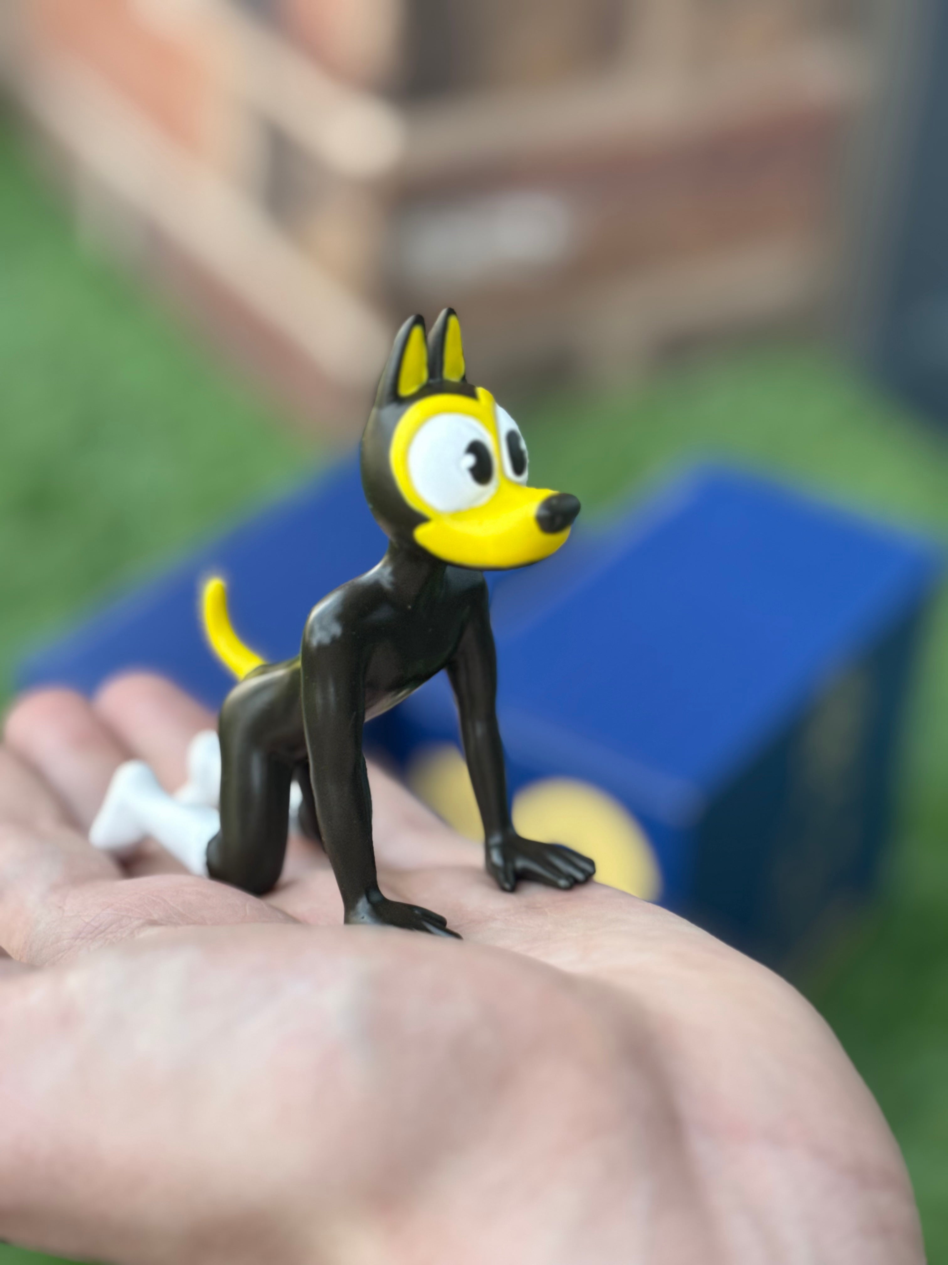 Yellow Miniature Puppy Figure