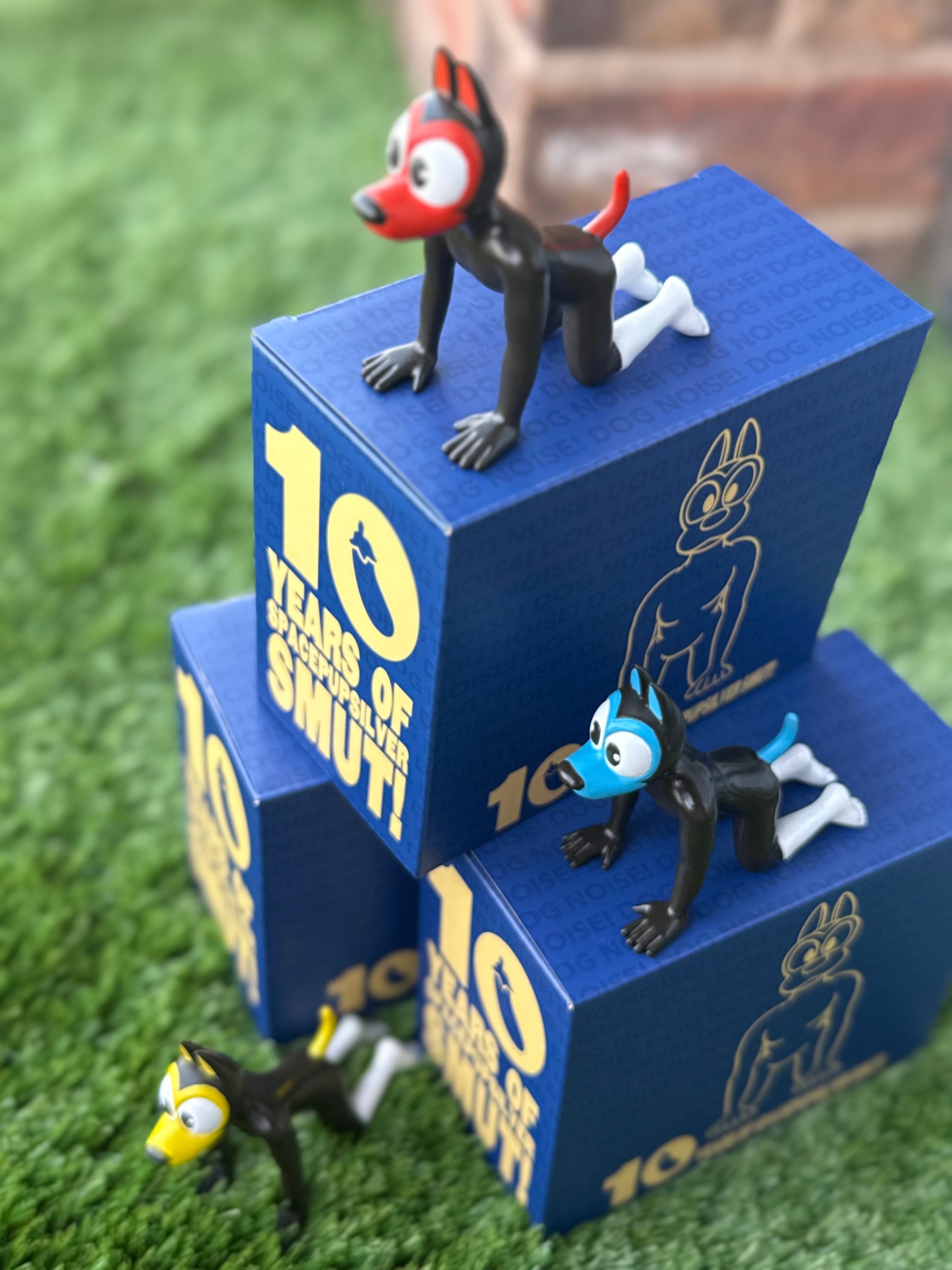 Blue Miniature Puppy Figure