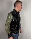 Platinum Latex Varsity Jacket