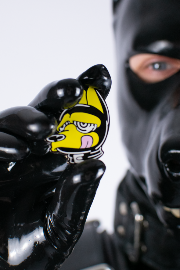 Hypnosis Dog Enamel Pin (Yellow)