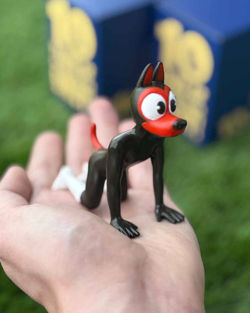 Red Miniature Puppy Figure