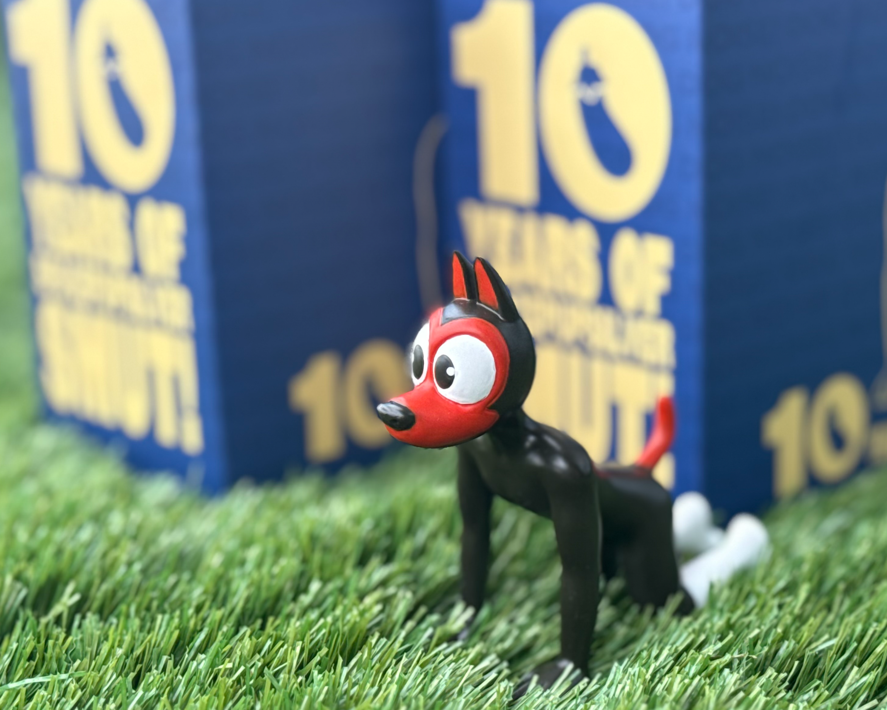 Red Miniature Puppy Figure