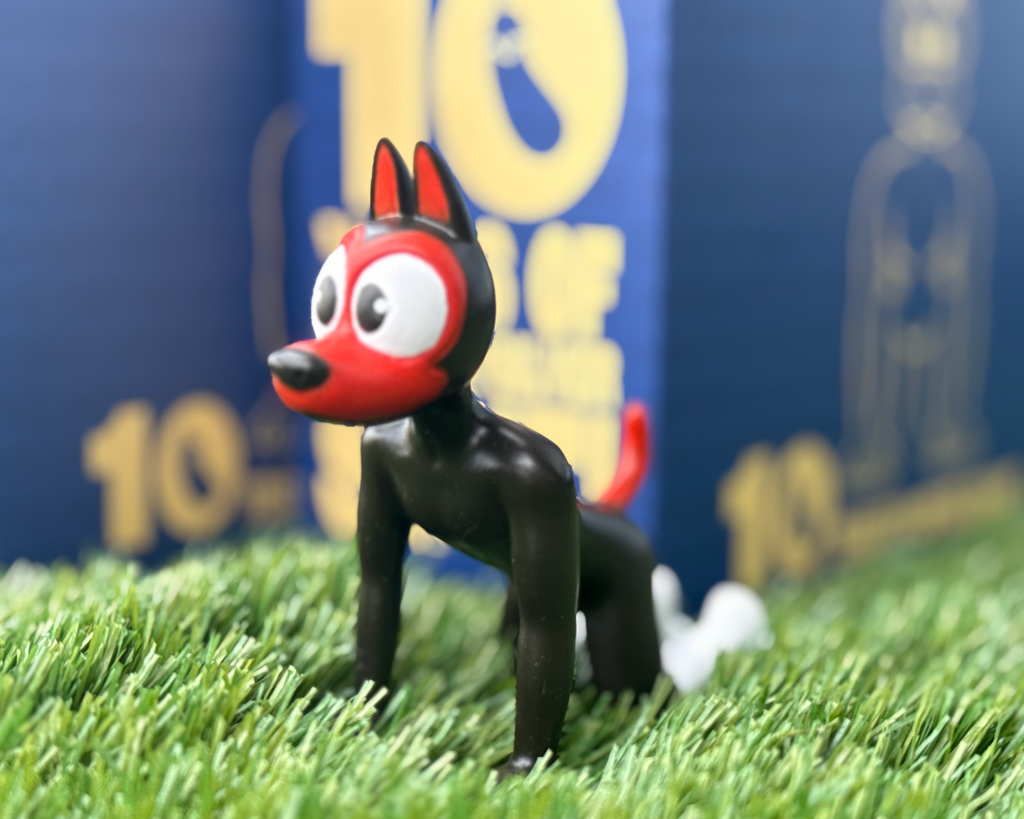 Red Miniature Puppy Figure