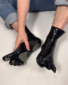 Silver Latex Toe Socks