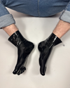 Silver Latex Toe Socks