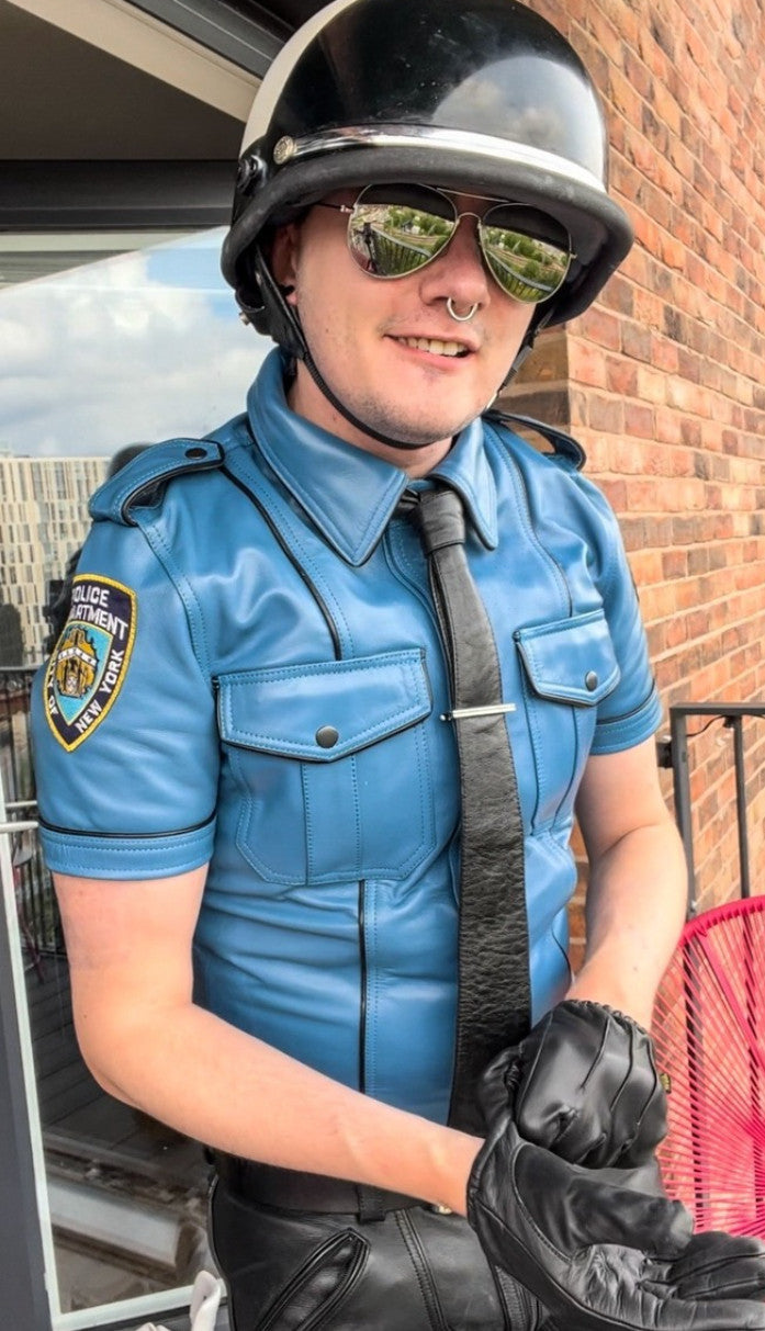 Blue Police Leather Shirt (Spitfire)