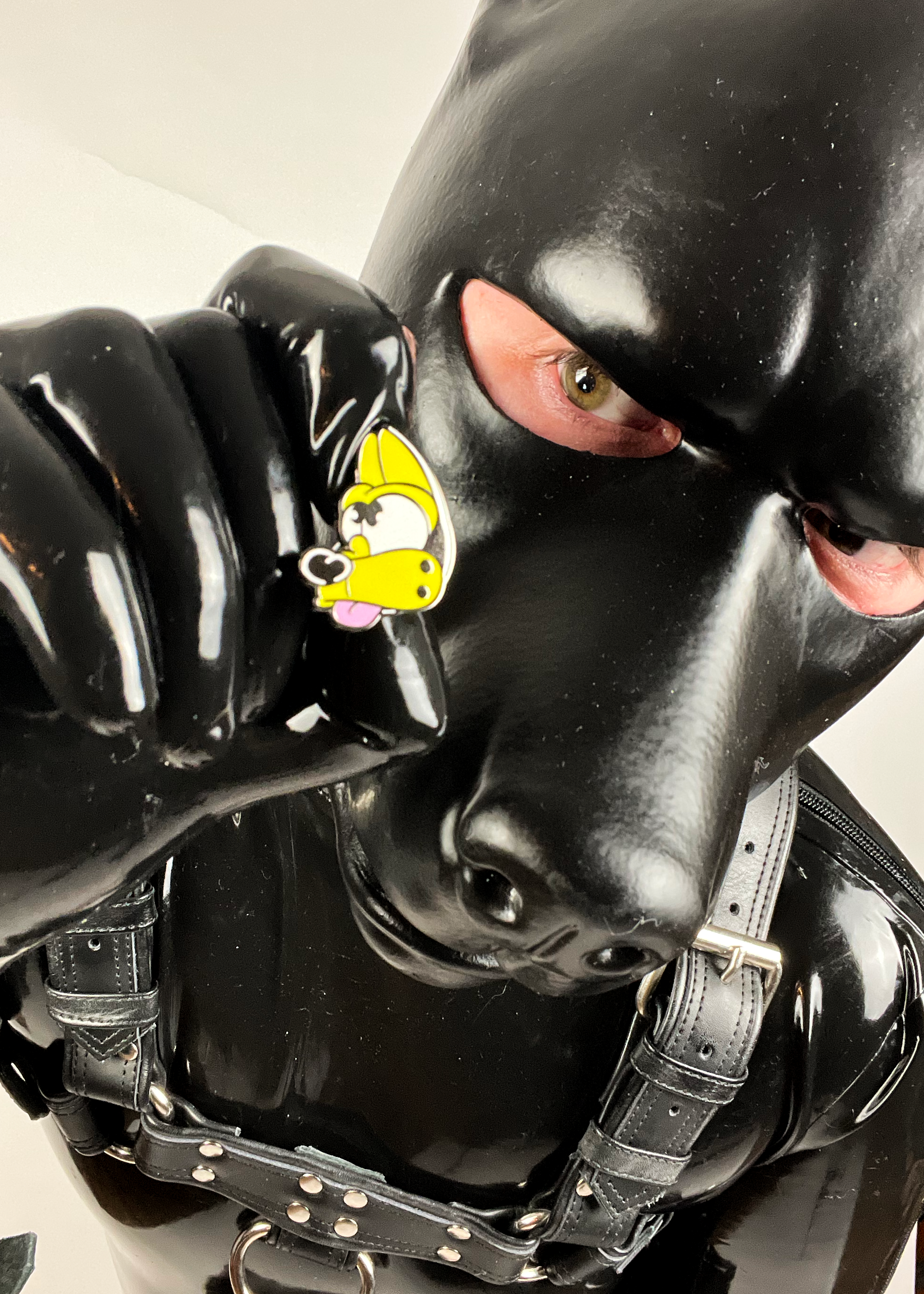 Yellow Dog Head Enamel Pin