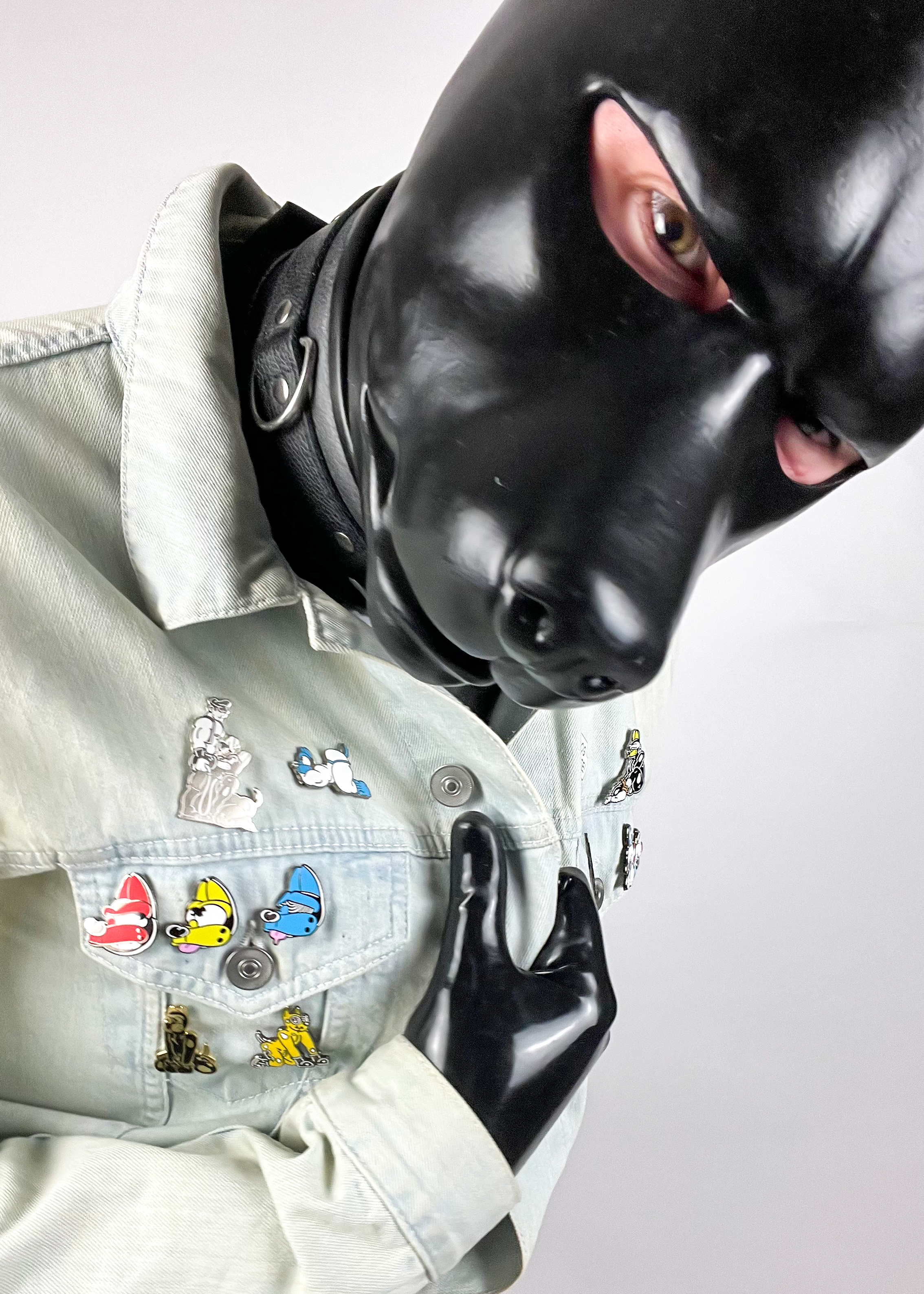 Yellow Dog Head Enamel Pin