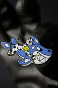 Shark Dog Enamel Pin