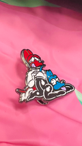 Dog Butt Sniff Enamel Pin