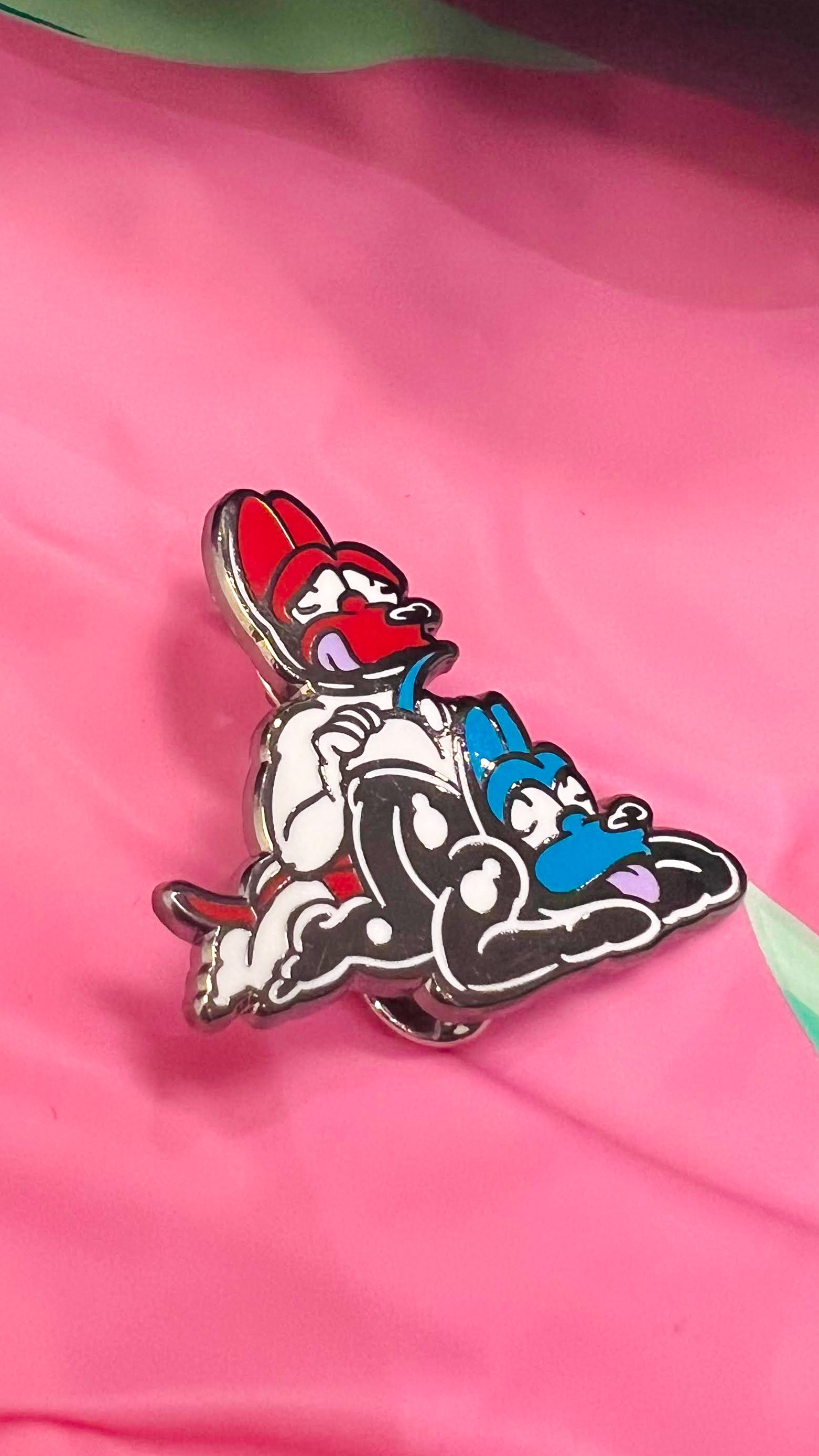 Dog Butt Sniff Enamel Pin