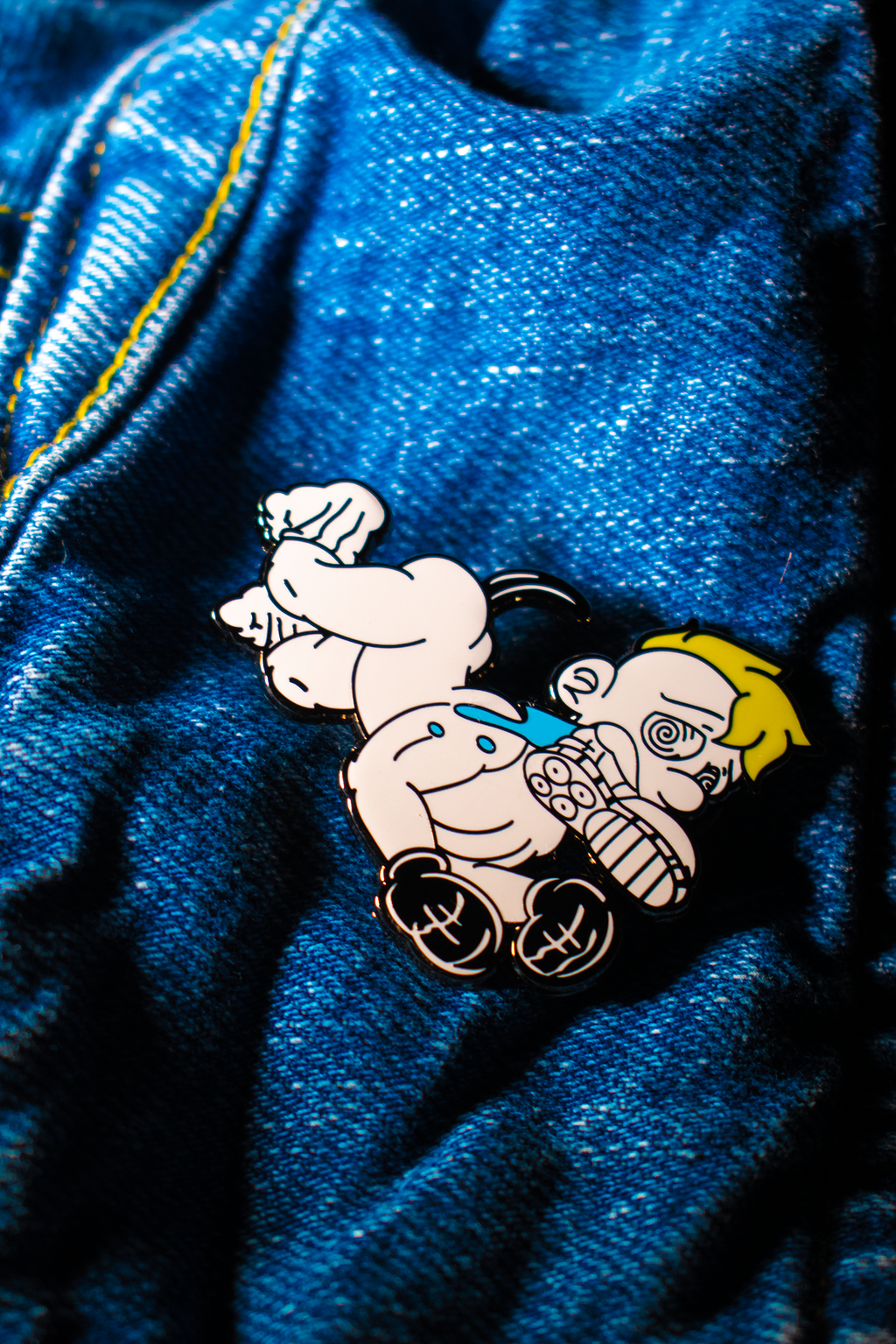 Sock Dog Enamel Pin