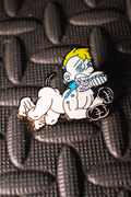 Sock Dog Enamel Pin